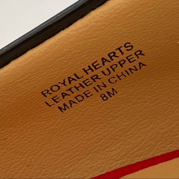 Taylor says black patent leather red sparkly heart pointed toe platform heels - Picture 10 of 11